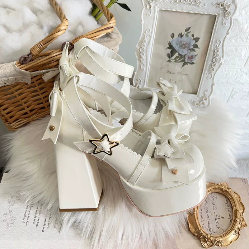 Beauty Bunny - Star Prayer - Kawaii Lolita Shoes Round Toe Summer Heels