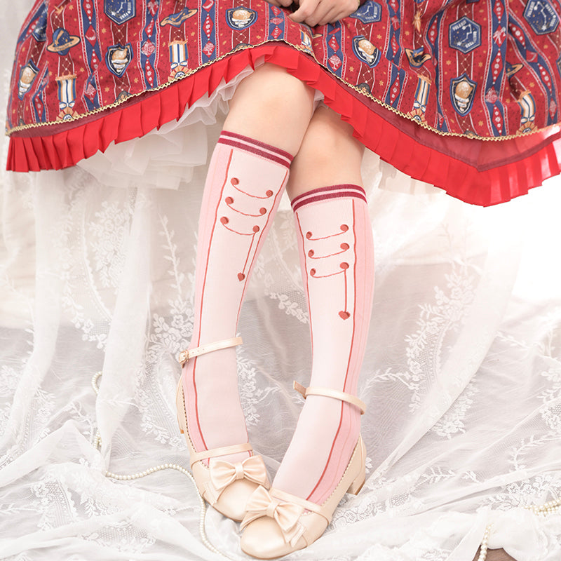 Roji roji - Uniform Middle Tube Cotton Lolita Calf Socks
