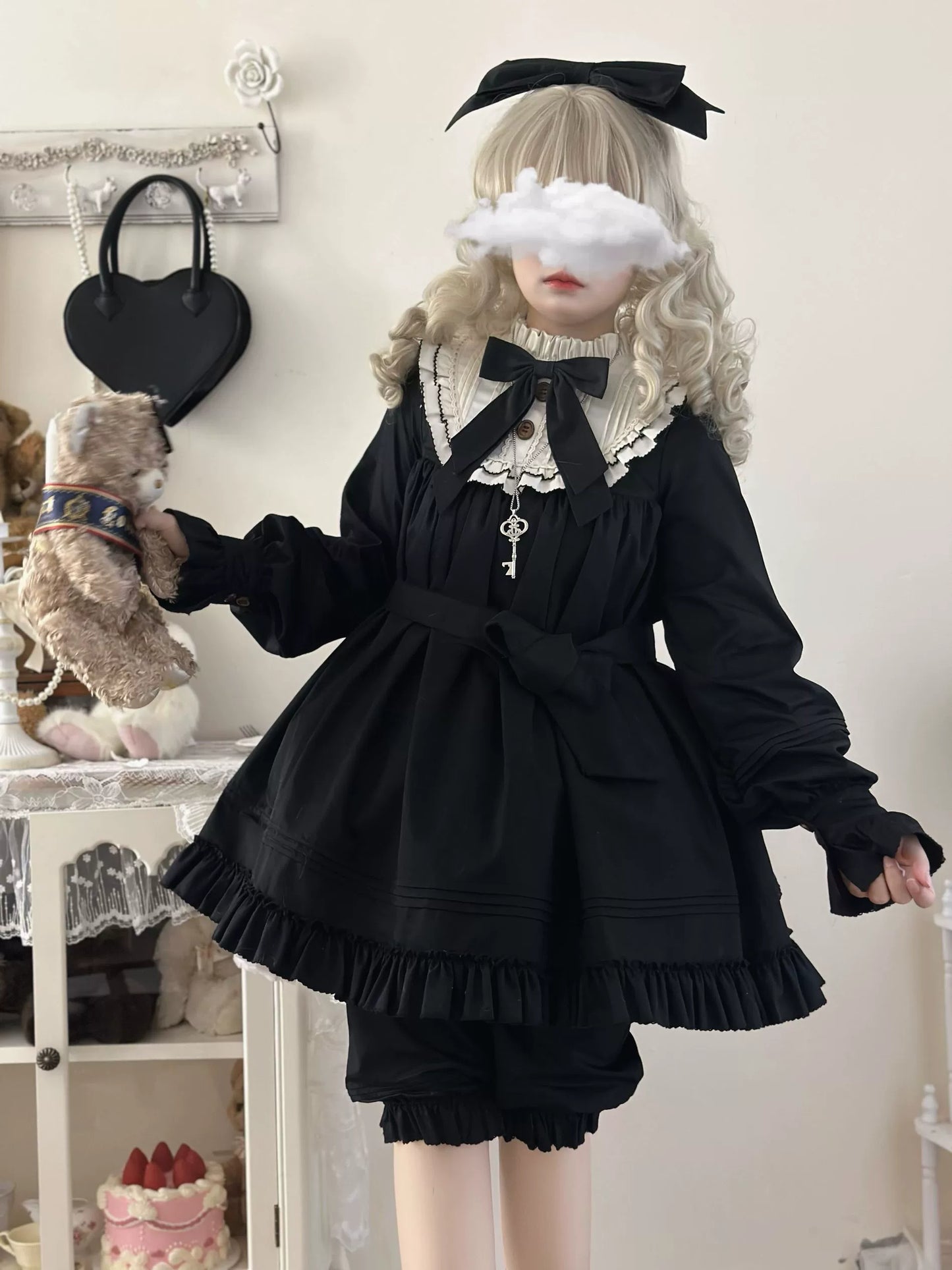 Uncle's Workshop - Lullaby - Cotton Lolita OP Dress Kawaii Lolita Bloomers