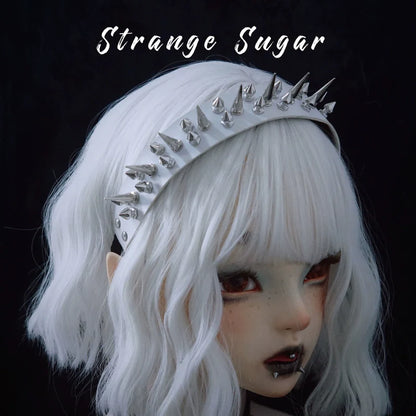 Strange Sugar - Gothic Lolita KC Faux Leather Punk Lolita Hair Accessories