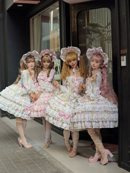 Hanguliang - Candlelight Sonata - Sweet Lolita Long Sleeve OP, Tiered Ruffles