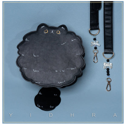Yidhra - Printed Kawaii Cat Leather Shoulder Bag
