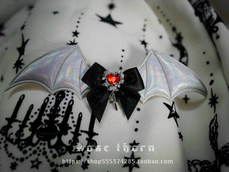 Rose Thorn - Multicolors Gothic Lolita Little Bat Brooch Hairpin
