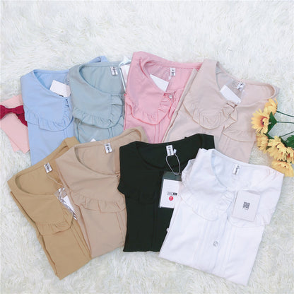 Niu Niu - Plus Size Lolita Blouse, Oversized Short Sleeve Shirt