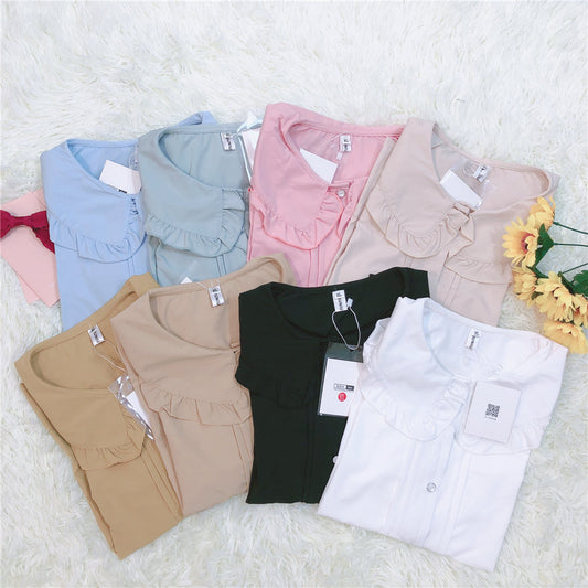 Niu Niu - Plus Size Lolita Blouse, Oversized Short Sleeve Shirt