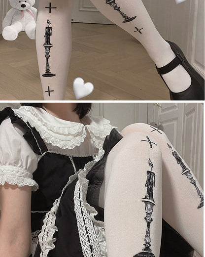 Roji roji - Gothic 80D Velvet Lolita Tights