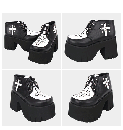 Angelic Imprint - Gothic Lolita Cross Classic Platform Shoes