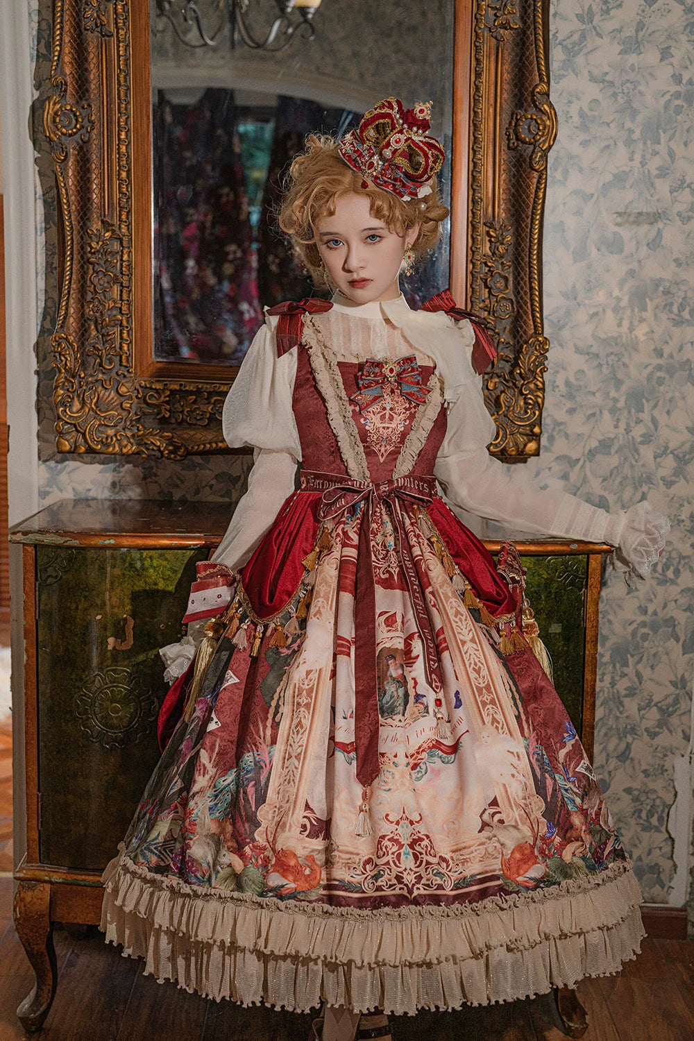 Miss Point - Kaleidoscope - Classical Lolita Shirt Dot Gauze Detachable Puff Sleeve Blouse Customized