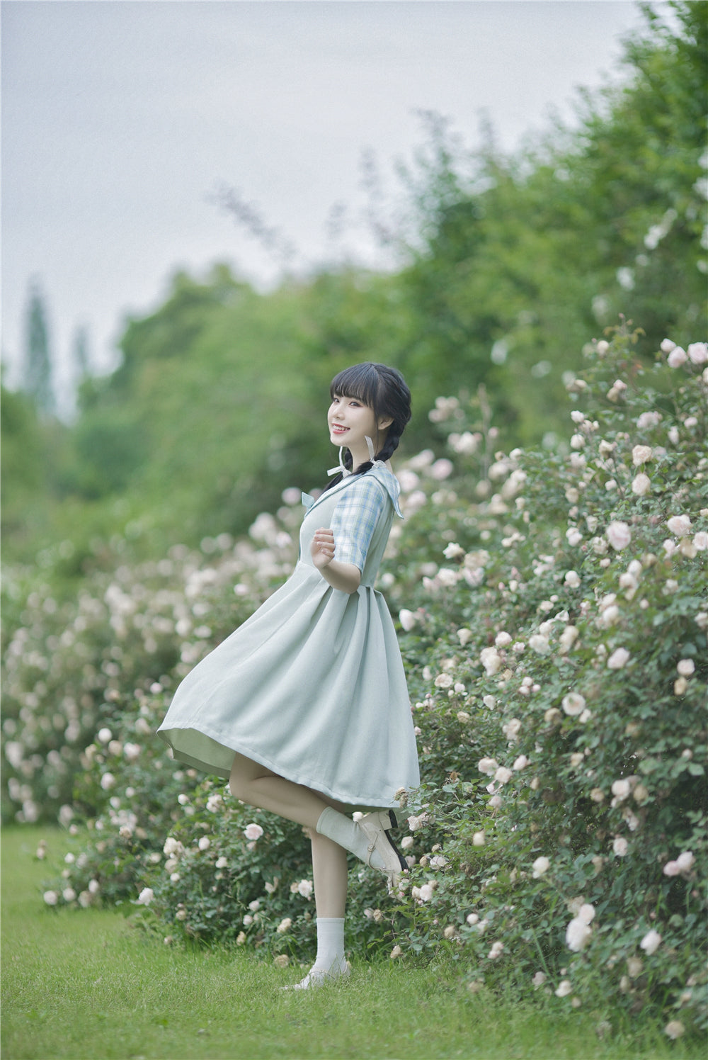 EESSILY - Macaron Waffle - Kawaii Lolita Short Sleeve Summer OP