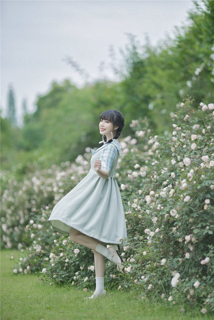 EESSILY - Macaron Waffle - Kawaii Lolita Short Sleeve Summer OP