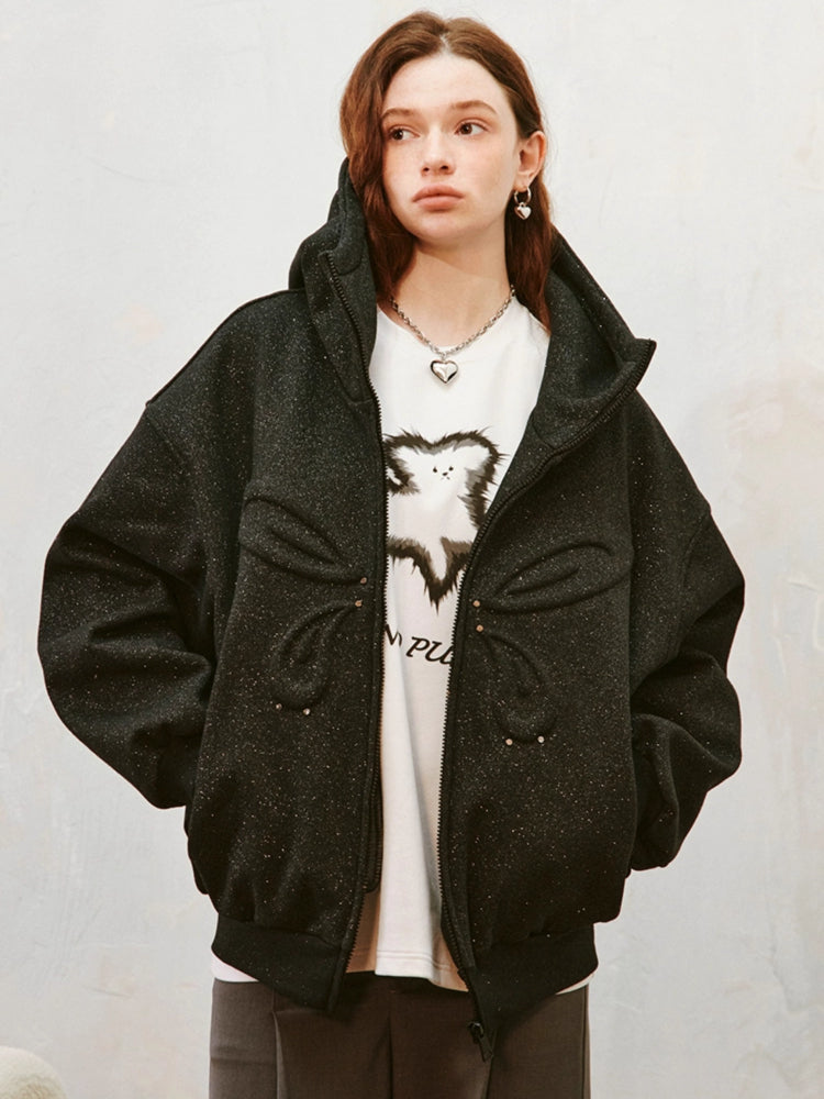 High end hooded loose sweatshirt【s0000006417】