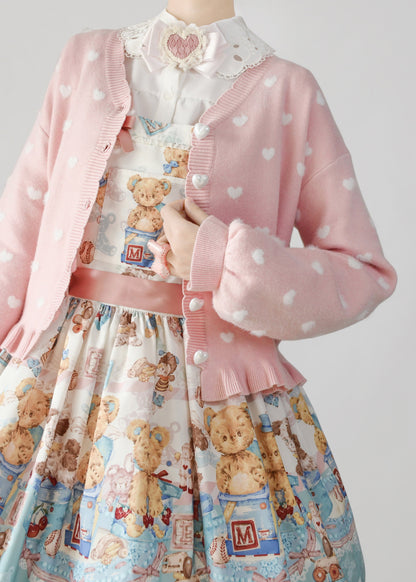 MIST - Little Heart - Sweet Lolita Thick Cardigan Sweater Coat
