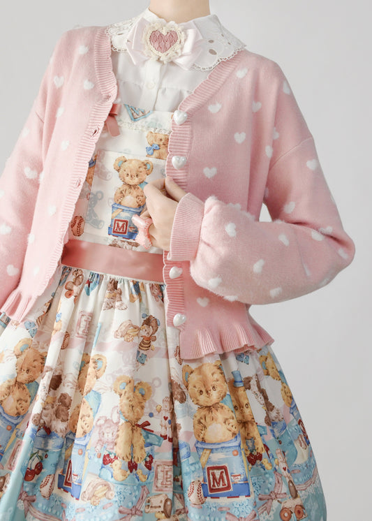 MIST - Little Heart - Sweet Lolita Thick Cardigan Sweater Coat