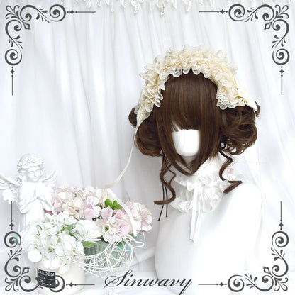 Sinwavy - Kawaii Lolita Brown Wig Cute Bun Ponytail Doll-like Wig