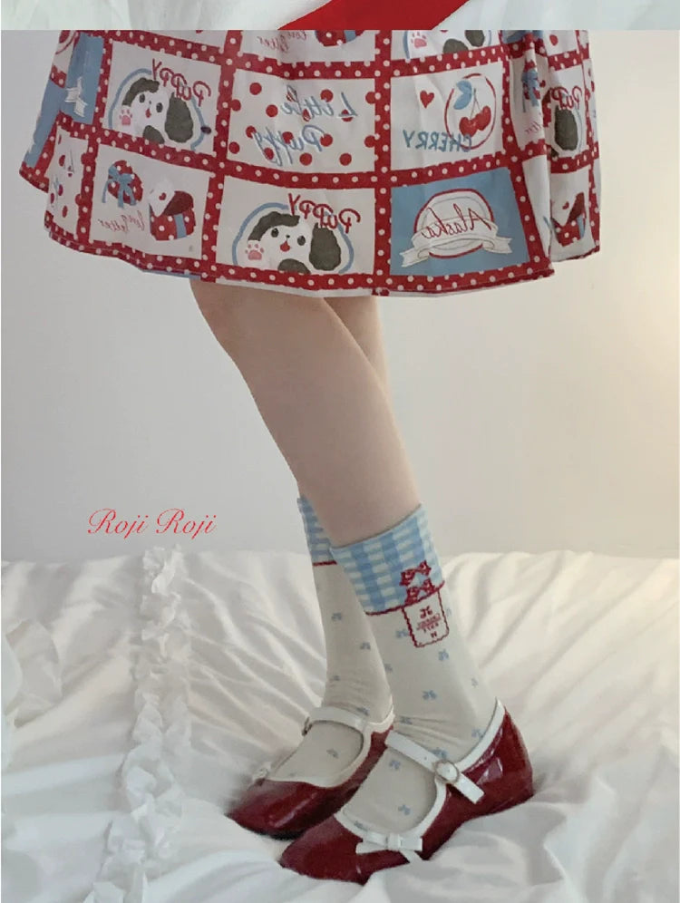 Roji Roji - Kawaii Lolita Socks Bows Sock for Spring/Summer Wear