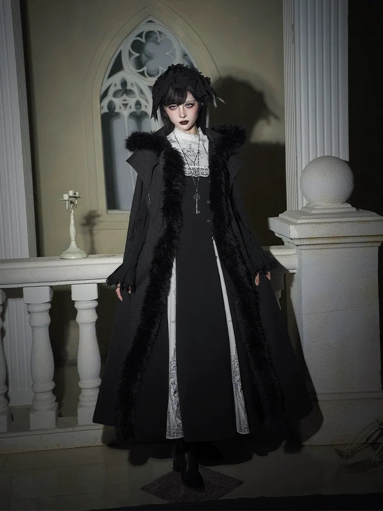 With PUJI - Letter and Poetry ﾂｷ Raven's Night Song - Gothic Lolita Black Cloak