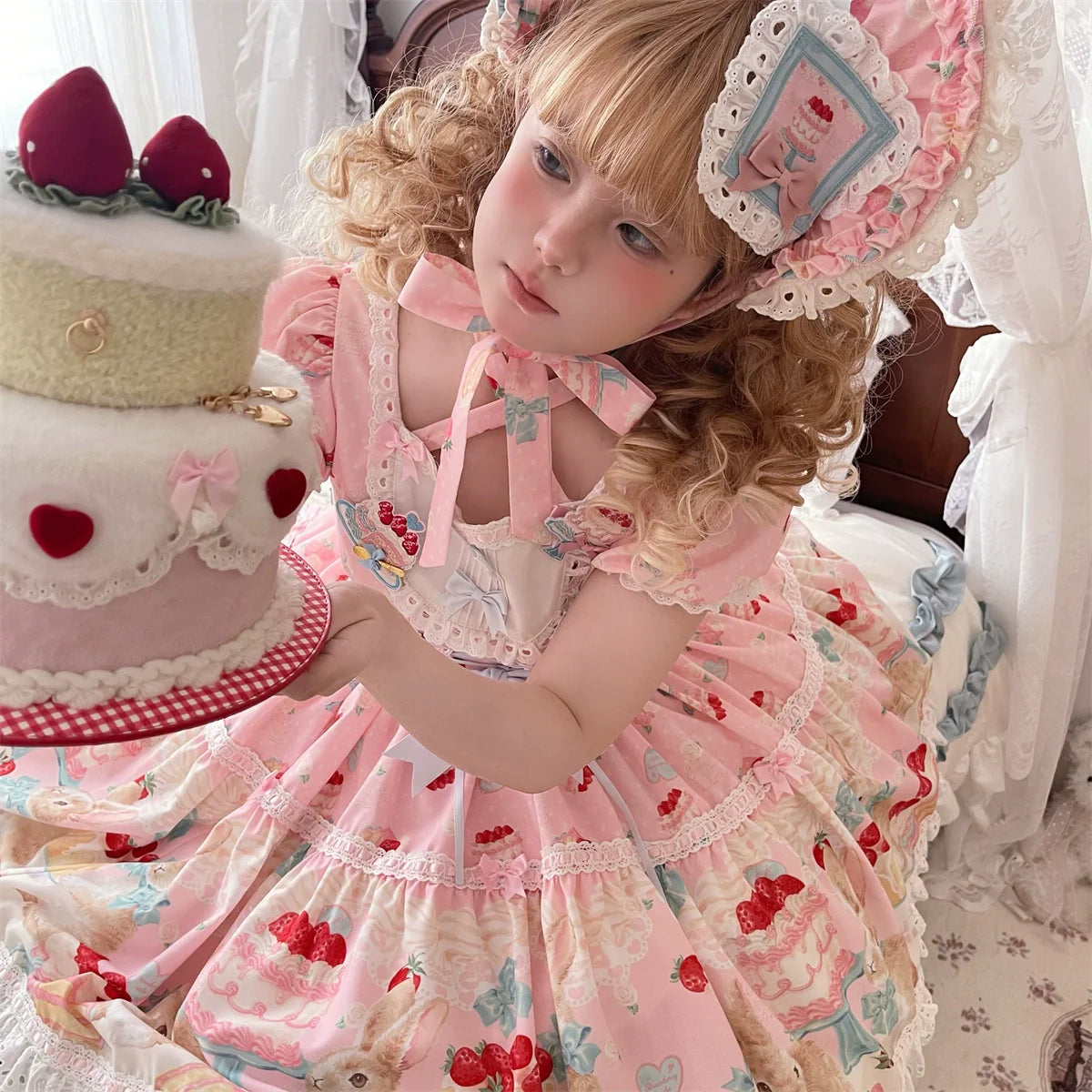 Dark Star Island - Honey Bunny Cake - Sweet Lolita JSK/OP/Strap SK/Shirt