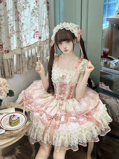 Sugar Girl - Dreamy Butterfly - Ballet-style Sweet Lolita JSK Dress With Large Bow Trailing