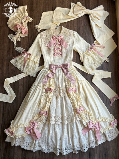 Miss Point - Lilyka Garden - Classic Lolita OP Dress Set Elegant Floral Wall Princess Sleeve