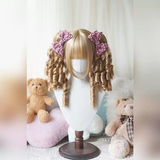 Imperial Tea - Solid Lolita Bob Wig With Detachable Curl Ponytail