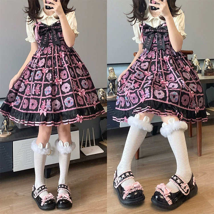 Fairy Godmother - Cute Lolita Shoes Bow Candy-Colored Lolita Flat Shoes