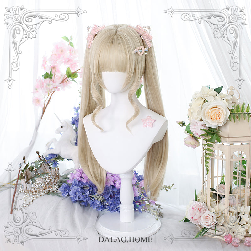 Dalao Home - Princess Lolita Ponytail Long Straight Blonde Wig