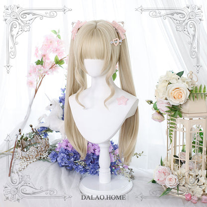 Dalao Home - Princess Lolita Ponytail Long Straight Blonde Wig