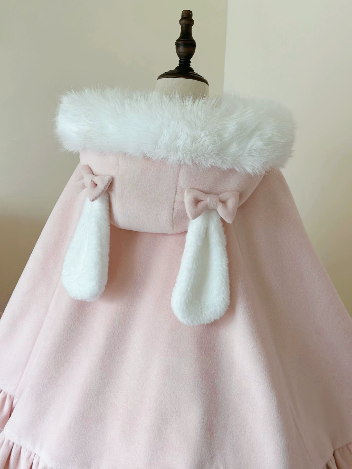 ZhiJinYuan - Winter Kawaii Lolita Cape with Bunny Ear Hood