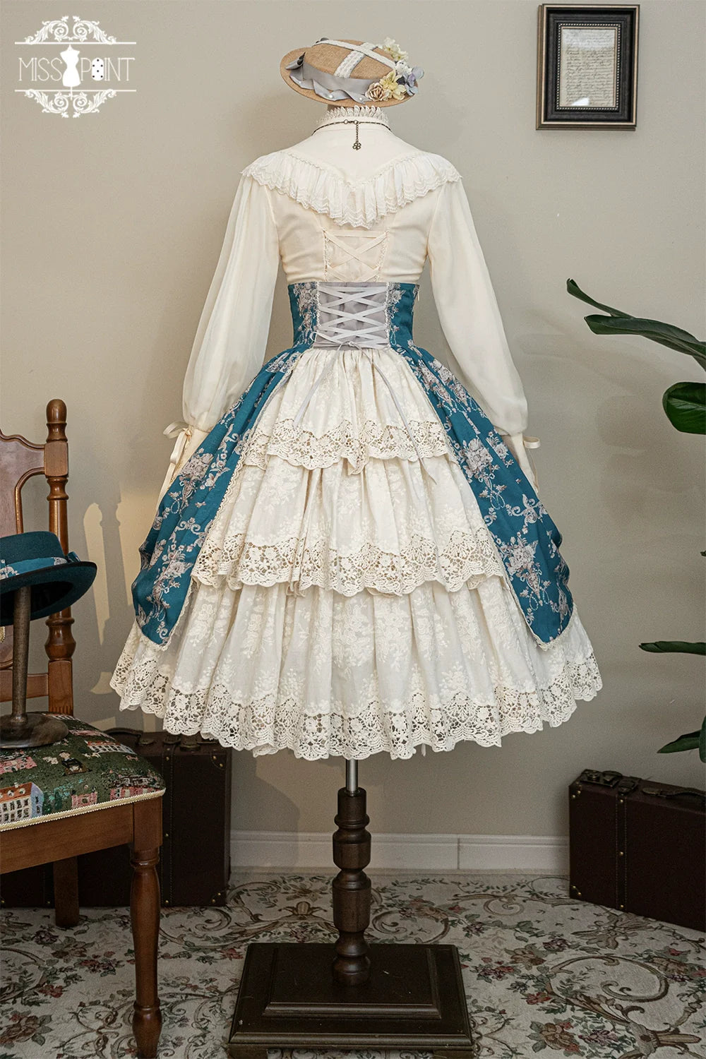 Miss Point - Customized Vintage Lolita Skirt Elegant Pullover Fishbone SK