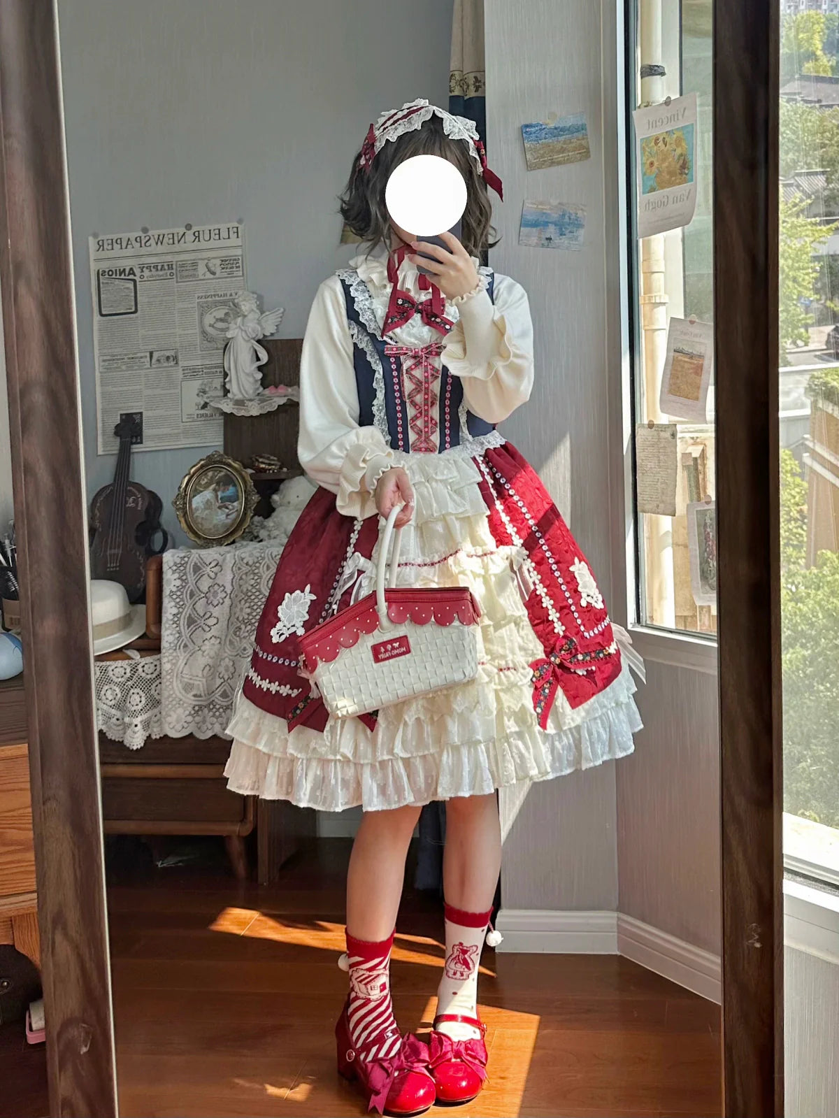 Forest Fluorescent Carps - Sweet Lolita Sweater Autumn and Winter Lolita Inner Wear