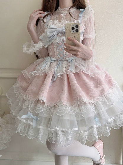 Sugar Girl- Fleeting Isle - Sweet Lolita Ballet Style Jumper Dress