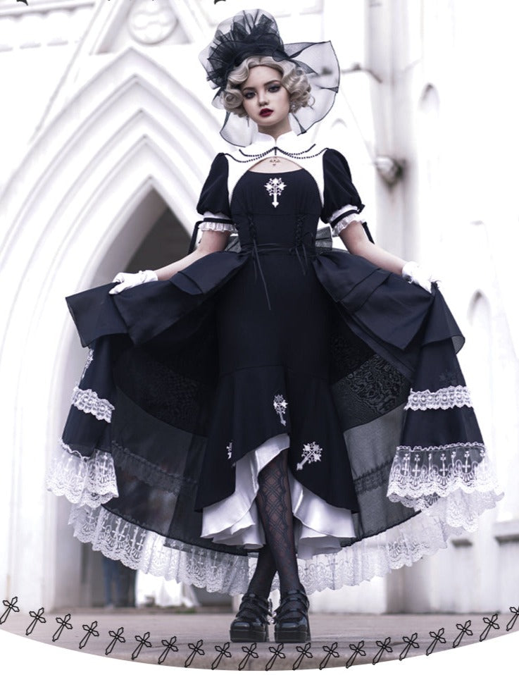 With PUJI - Prayer of the Dead - Gothic Nun Lolita OP Dress