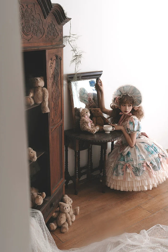 Alice Girl - Angel Heart - Sweet Lolita OP Dress, Tiered Ruffles