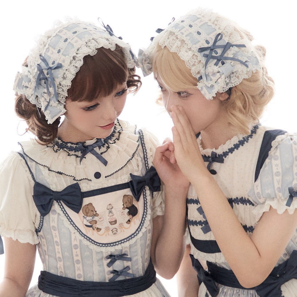 Babyblue - Animal Dinner Handle - Sweet Doll Lolita Headband BNT Bow Trailing Clips