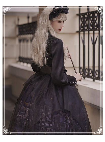 YingLuoFu - Witchville Halloween Gothic Lolita Jumper Dress