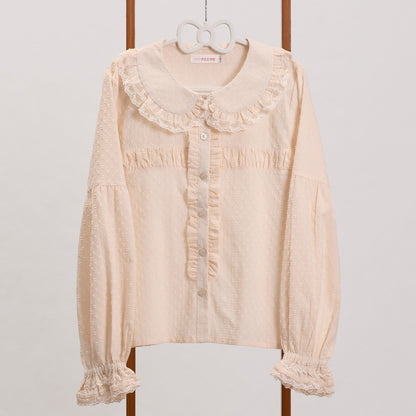 MIST - Tianmi - Sweet Lolita Blouse Long Sleeve Doll Collar Thin Shirt