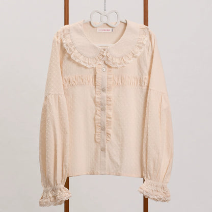 MIST - Tianmi - Sweet Lolita Blouse Long Sleeve Doll Collar Thin Shirt