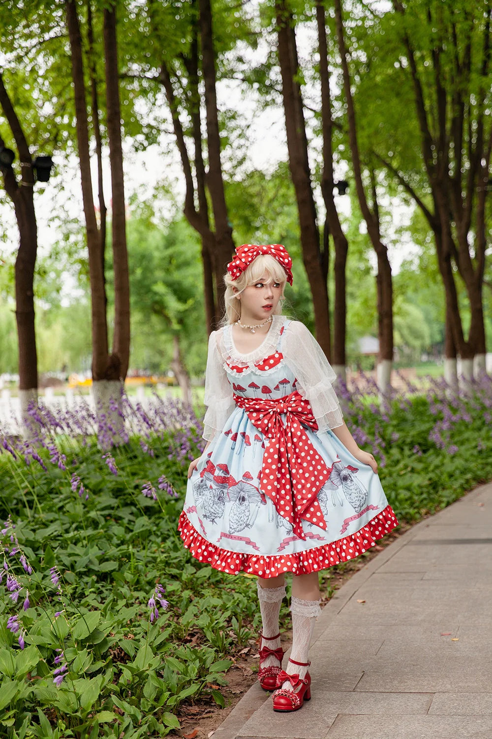 Infanta - Mushroom - Sweet Lolita JSK Dress Printing Dress Short Sleeve Shirt