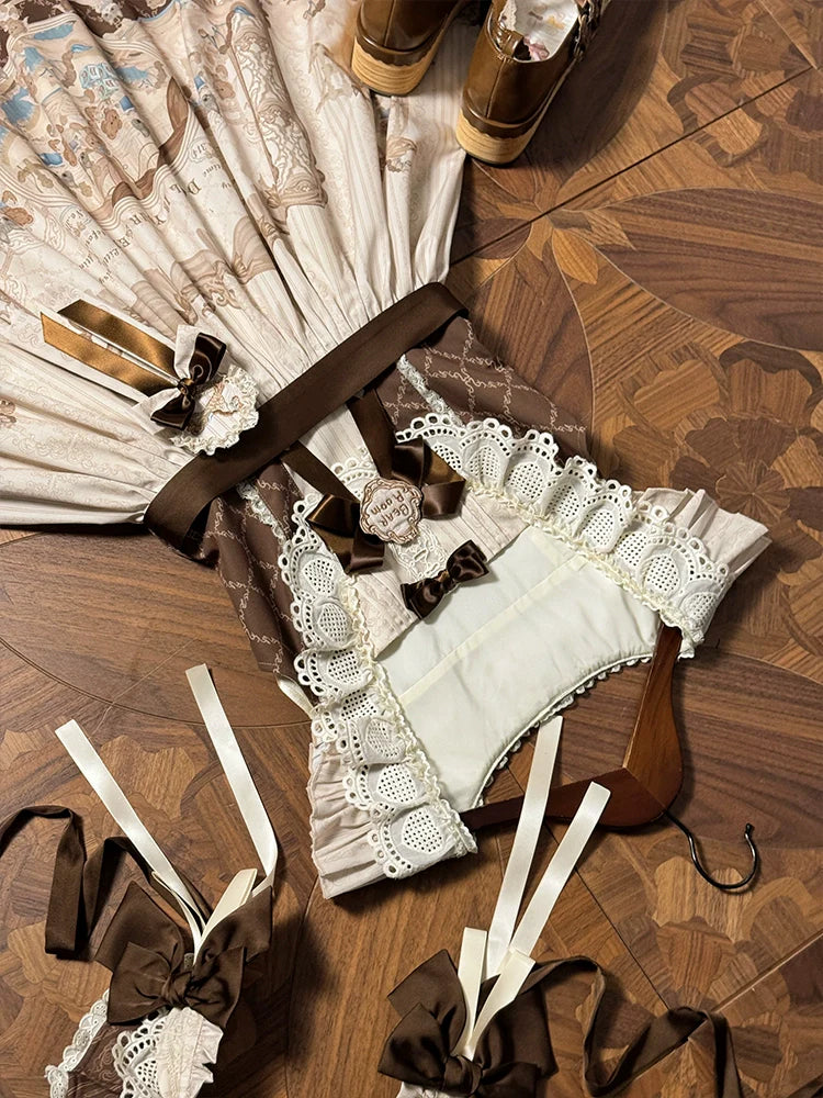 Alice Girl - Sea Salt Fairytale - Sweet Lolita JSK Doll-like Lolita Printed Dress