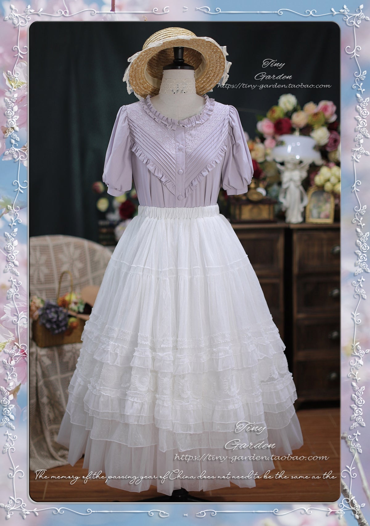 Tiny garden - Elegant Lolita Blouse Short Sleeve Lolita Shirt