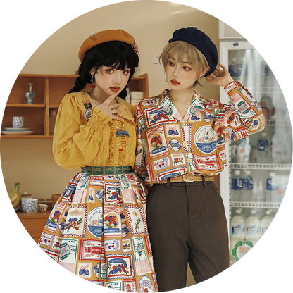 Miss Point - Vintage American Double-layer Lolita Blouse