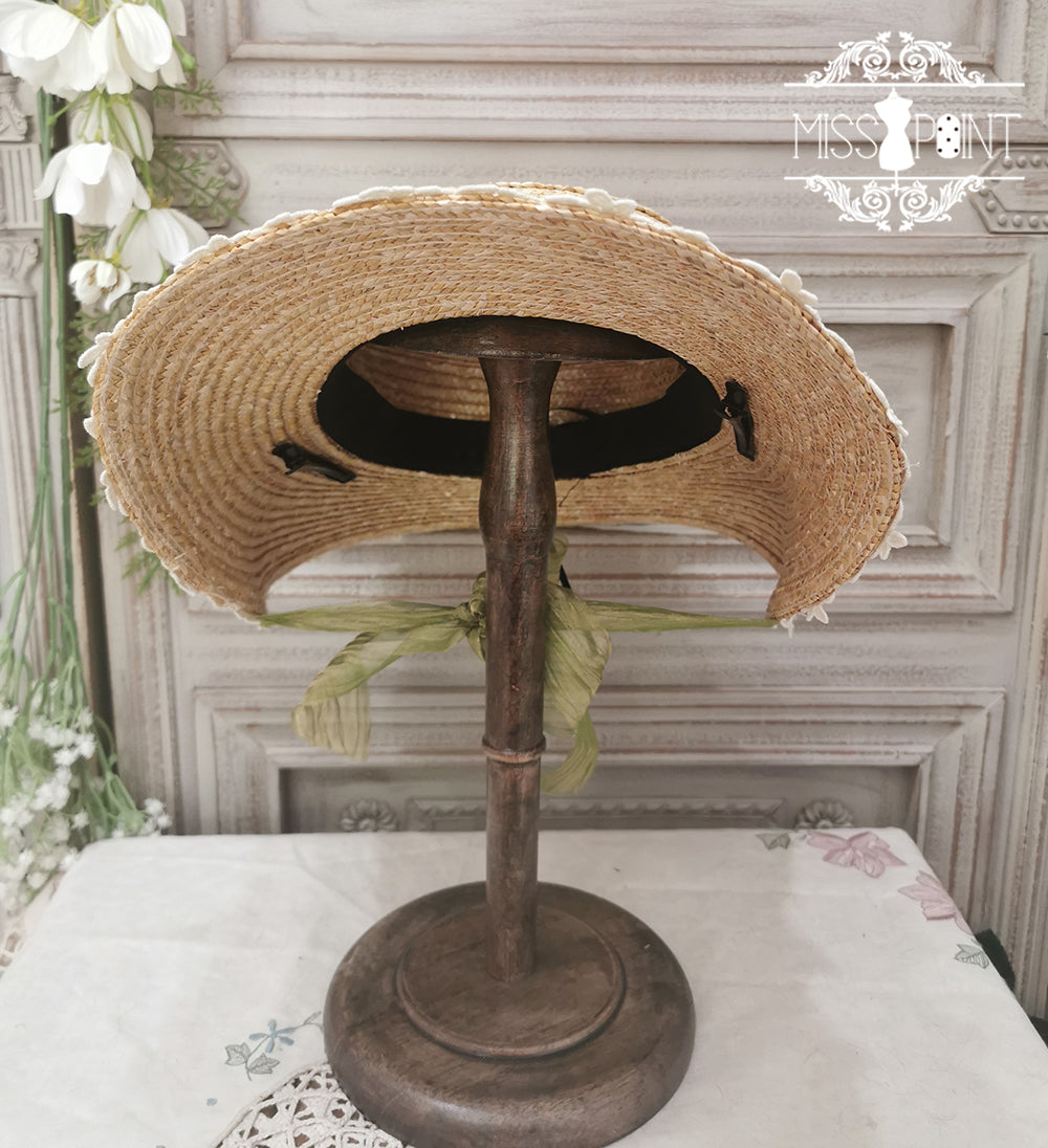 Miss point - Sally's Garden - Country Lolita Straw Top Hat