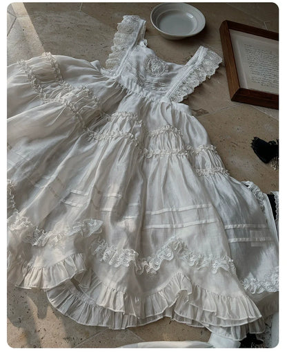 Mademoiselle Pearl - Winter Evening Prayer - Gothic Lolita Jumper Dress Embroidered Candlestick OP Dress