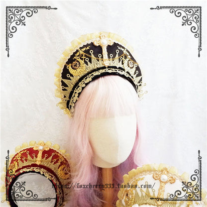 Fox Cherry - Gorgeous Lolita Palace Retro Golden Tudor Headdress