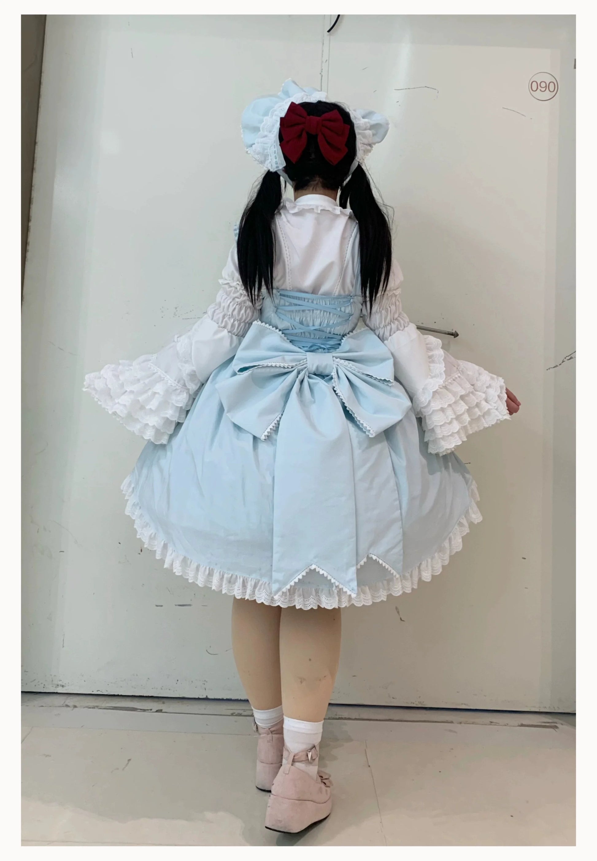 Chubby Cat Diary - Gryza - Plus Size Princess Lolita JSK, Cotton Tiered Ruffles