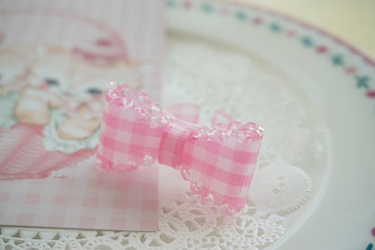 Cat Tea Party - Sweet Lolita Bow Ring and Necklace