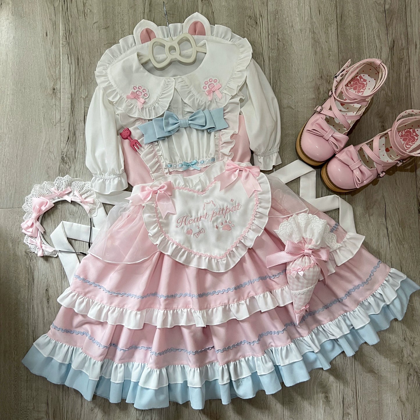 Sugar Girl - Cat Ear Tale - Sweet Lolita Jumper Dress Suspender Dress