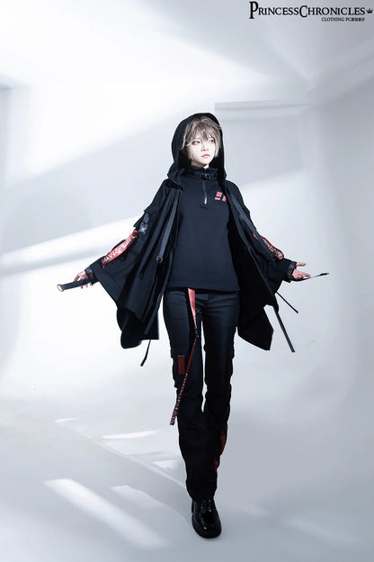 Princess Chronicles - Nameless Blade - Waste Soil Ouji Lolita Slim Black Pants