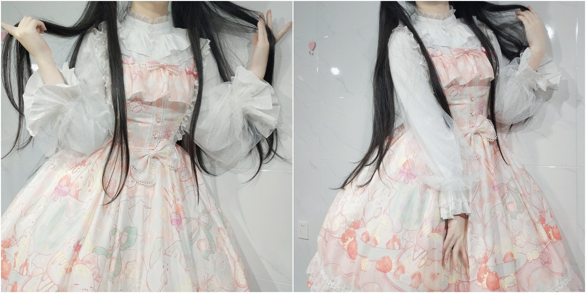 Kencrlo - Dim Moonlight - Classic Lolita Chiffon Yarn Inner Blouse