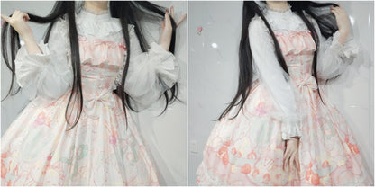 Kencrlo - Dim Moonlight - Classic Lolita Chiffon Yarn Inner Blouse